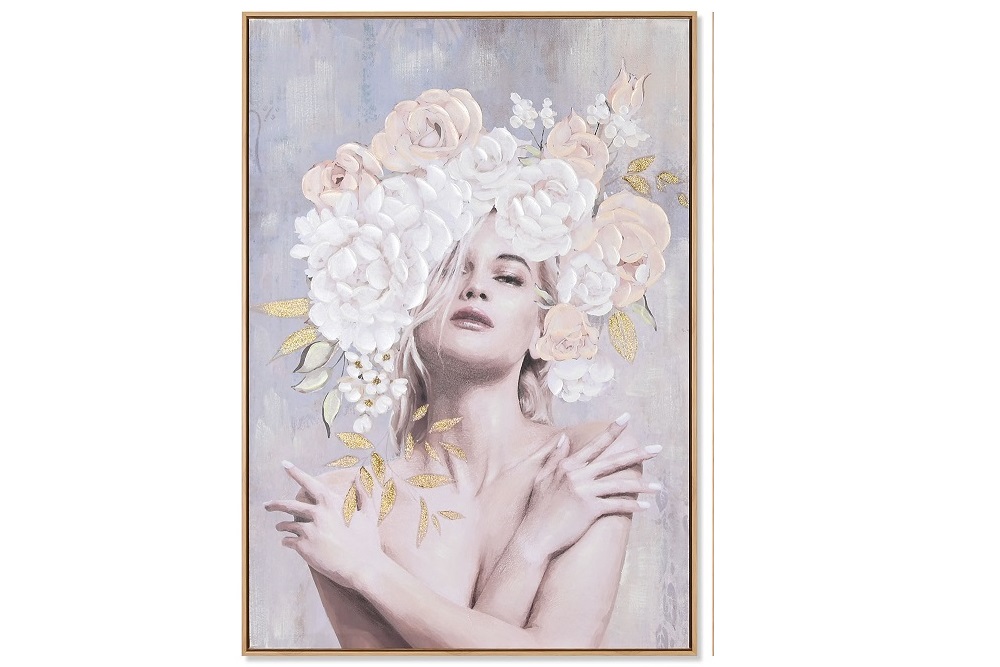 CUADRO LIENZO PS 70X3,5X100 CHICA FLORES 2 SURT.